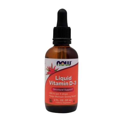Now 400 IU Liquid Vitamin D3 Drops For Strong Bones 60ml