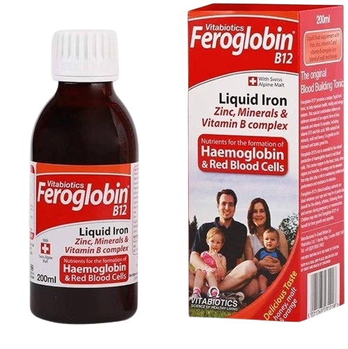 Vitabiotics Feroglobin B12 Liquid Iron syrup 200ml