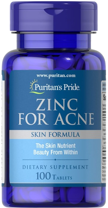 Puritan's Pride zinc for acne 100's