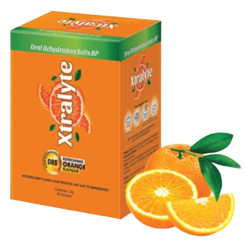 Xtralyte ORS 21 g Orange Flavor 10's Sachet