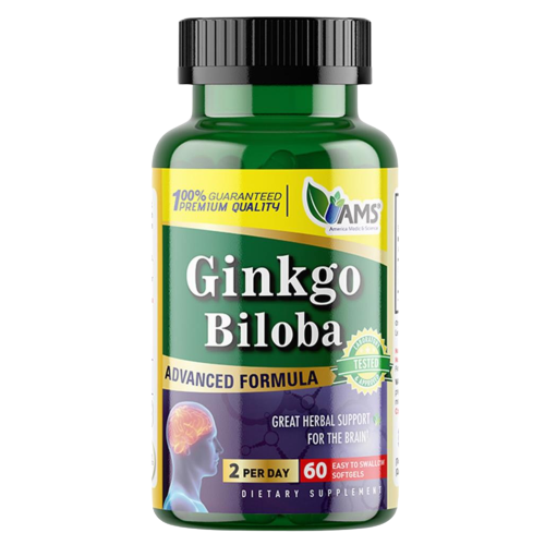 AMS Ginkgo Biloba 60mg Softgels 60's