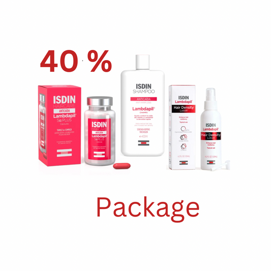 ISDIN ANTI HAIR LOSS PACKAGE (SHAMPOO+LOTION SPRAY+CAPSULES)