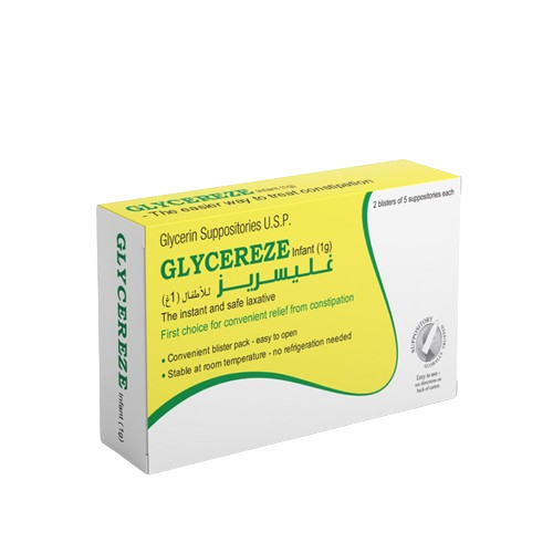 Glycereze Infant 1 g Suppositories 10's