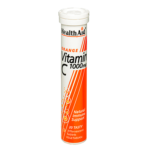 HealthAid Vitamin C 1000 mg – Effervescent Orange Tabs 20’s