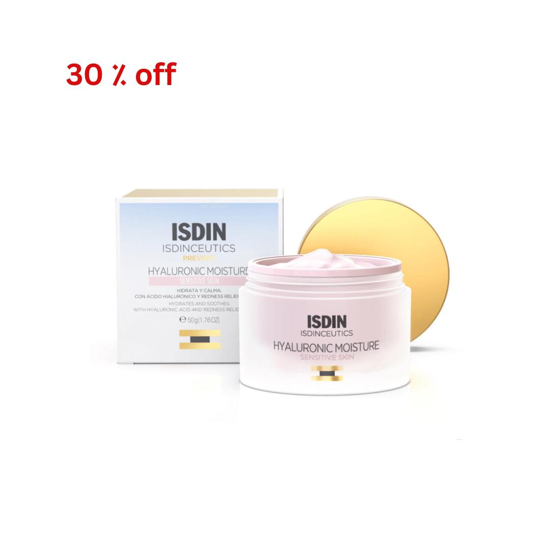 Isdin Isdinceutics Hyaluronic Moisture Face Cream For Sensitive Skin 50g