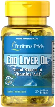 Puritan's Pride Cod Liver Oil 30 Softgels