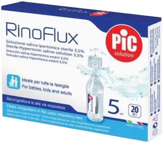 Pic RinoFlux Sterile Saline Solution 5MLX20pcs